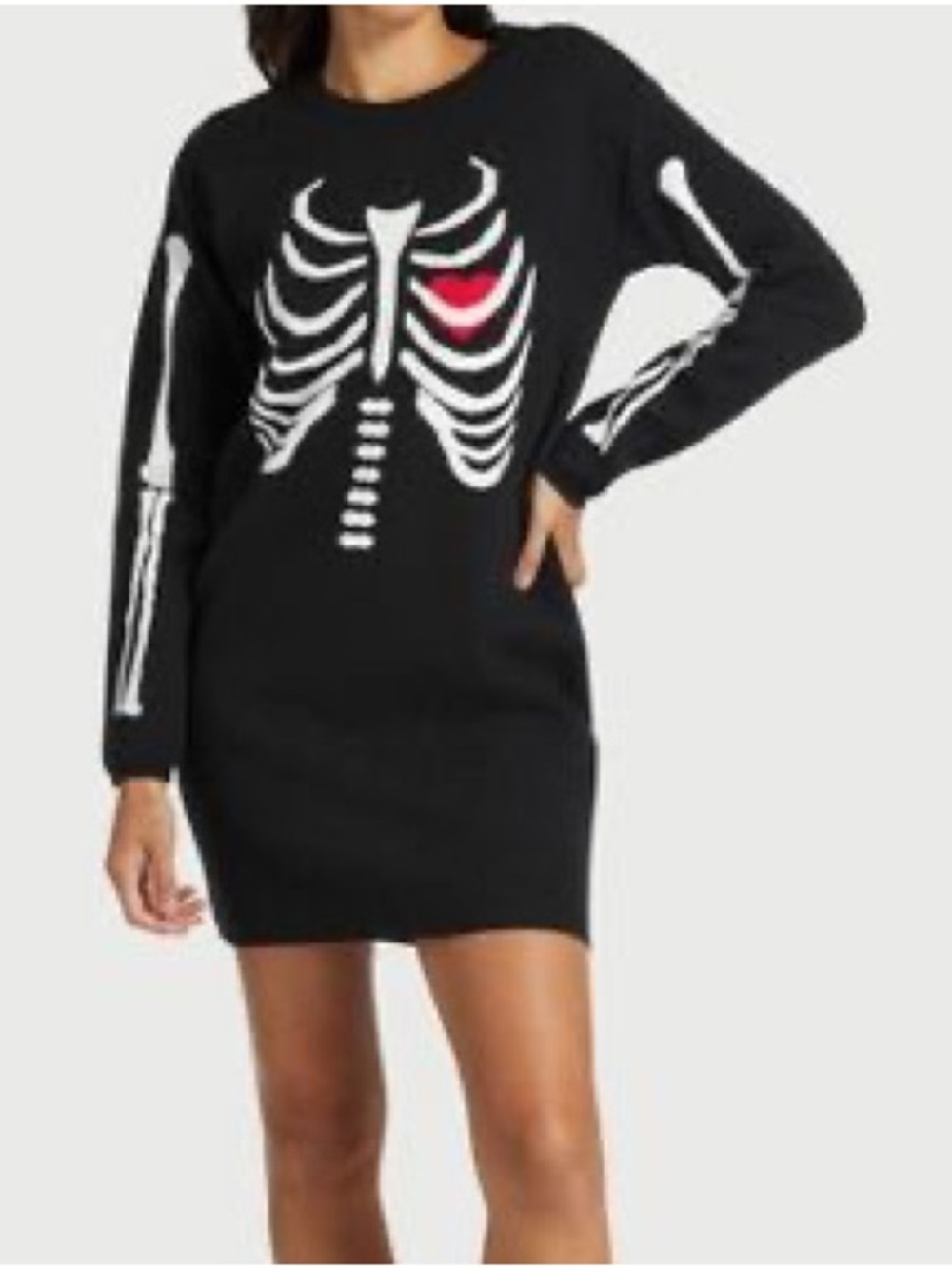 ModCloth Women’s Black The Love Remains Long Sleeve Sweater Dress- Size XL - Picture 2 of 10